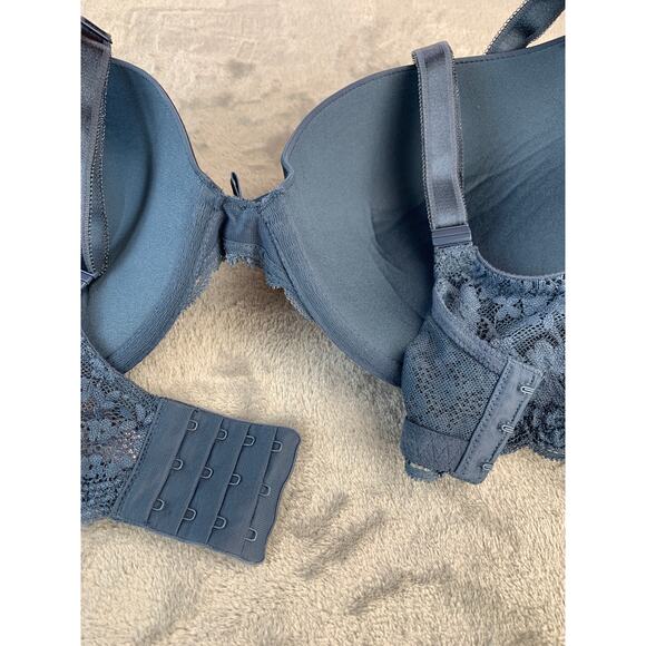 Victoria's Secret Dream Angels Push Up 36DD Underwire Support Blue Lace - Picture 6 of 11